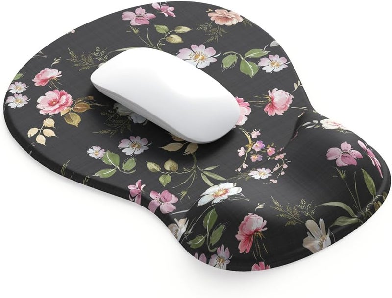 DemonChest ErgoComfort Gel Wrist Rest Mouse Pad-Ergonomic Office Mousepad with Wrist Support-Non-Slip, Design Desk Accessories Mat for Home&Game Decor (08Floral Brust) - Image 1